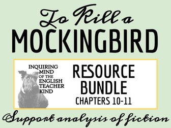 To Kill a Mockingbird Chs. 10-11 Quiz & Close Reading Bundle