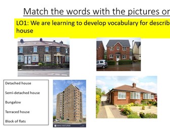 ESOL Entry 1: Describing Homes. There is/are. Present simple. Speaking and Listening.