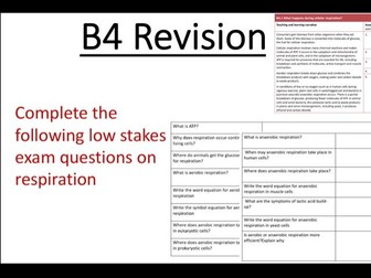 Respiration and Cell Division GCSE Revision