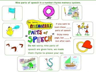 Rememorable Parts of Speech (free)