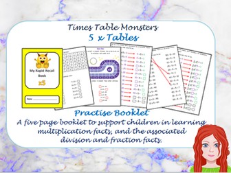 5 Times Tables Practise Booklet