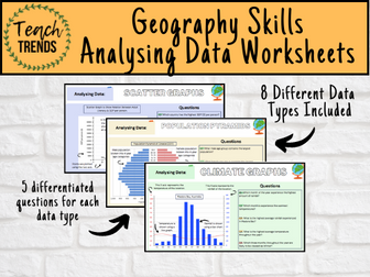 Geography Data  Skills Work Booklet - Maps, Graphs, Diagrams