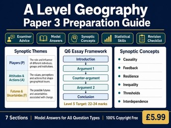 A Level Geography — Paper 3 Synoptic Investigation | Student Preparation Guide | Edexcel 9GE0/03