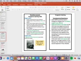 2022 Cold War Narrative/Consequence Cards WHOLE COURSE ANSWERS