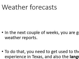 Look at Texas Weather Forecasts