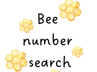 Bee Themed Number Search