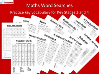Maths Word Searches