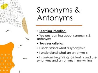 Synonyms & Antonyms