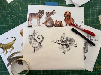 How to Draw Pen Animal Hybrids with Tracing Paper Year 8 Lesson
