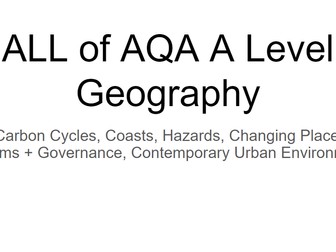 ALL of AQA A Level Geography (Revision)