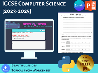 ⭐️ [Slides + Topical PYQ] IGCSE Computer Science FULL CURRICULUM (2023-2025)