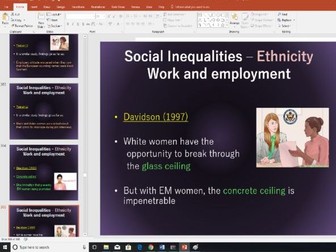 Over 500 slides: Social Inequalities - Gender, Class, Ethnicity and Age