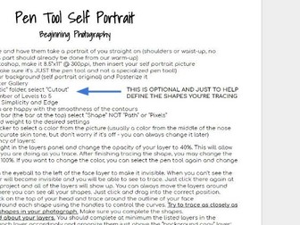 Photoshop Pen Tool Portrait Instructions