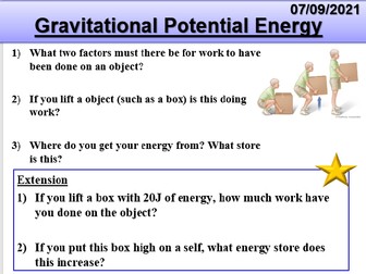 P1.4 Gravitational Potential Energy