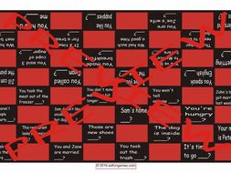 Tag Questions Checker Board Game