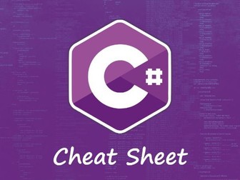 C Sharp C# Cheat Sheet (A-Level Computer Science)