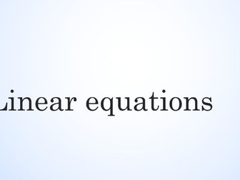Linear equations quiz