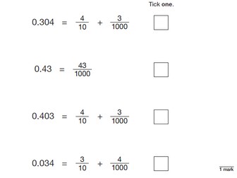 Year 6 KS2 Reasoning SATs Questions for fractions, decimals and percentages
