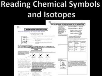 Reading Chemical Symbols and Isotopes