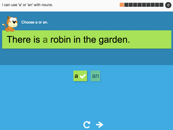 I can use 'a' or 'an' with nouns - Interactive Activity - Year 2 Spag