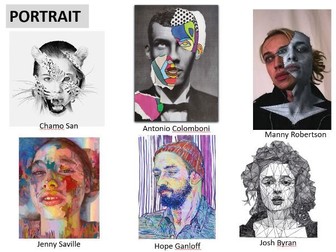 GCSE art portrait artists