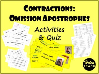 Contractions: Apostrophes for Omission | Activities & Quiz