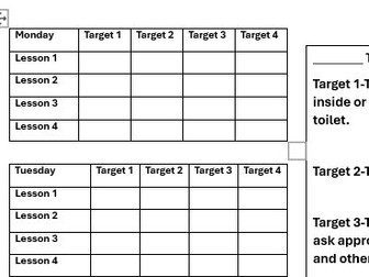 report card template