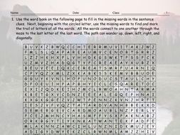 City-Country Living Word Maze