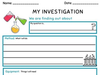 Differentiated Lower Primary Science Experiment Write up templates