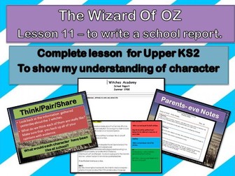 Wizard of OZ - complete scheme of 12 lessons | Teaching Resources
