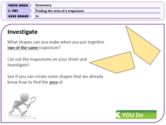 Finding the area of a trapezium