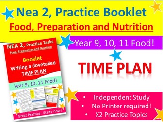 NEA 2 Food Workbook - Time Plan