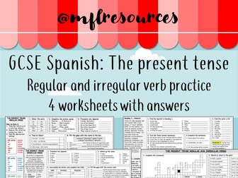 GCSE Spanish - The present tense practice - regular e irregular verbs