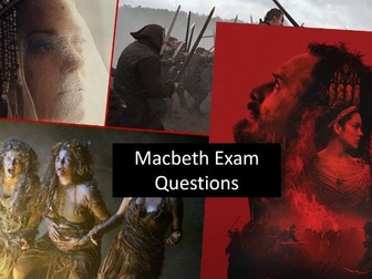 Macbeth AQA English Literature exam questions with extracts