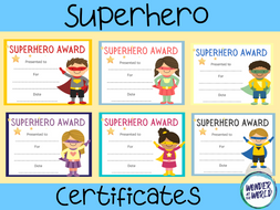 Editable superhero certificates (to print or use online) | Teaching ...