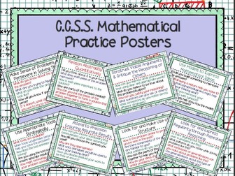 Common Core Mathematical Practices Poster Set