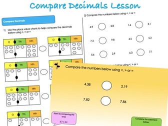 Year 4 Decimals (B) - Compare Decimals Lesson