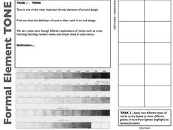 Formal Element Tone Worksheet | Teaching Resources