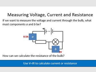 Potential Difference, Current and Resistance - Lesson 7, Electricity, AQA Physic GCSE