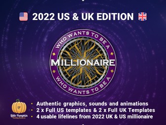 Who Wants To Be A Millionaire 2023 UK & US Edition PowerPoint Game Template