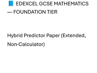 EDEXCEL Maths Foundation style GCSE Maths predictor paper SEND Friendly format