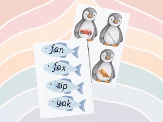 Phonics - Read and Match Penguins