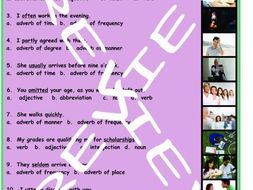 Parts of Speech 3 Photo Worksheet Set