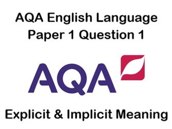 English Language GCSE Paper 1 Question 1