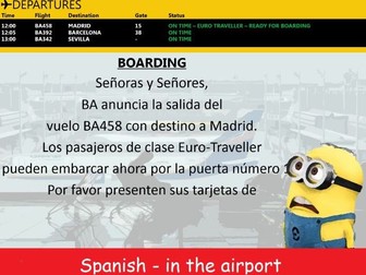 Spanish - In the airport - En el Aeropuerto