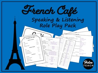 French Café Role Play Pack With Script