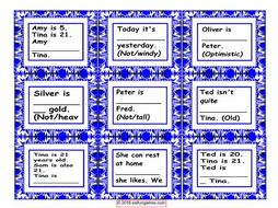 Comparisons with As...+... As Card Game 4 Pages = 36 Cards