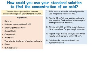 Aim A L11- Using Standard Solutions