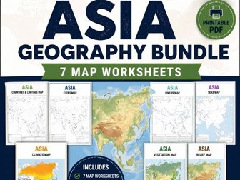 ia Geography Bundle | Maps Worksheets
