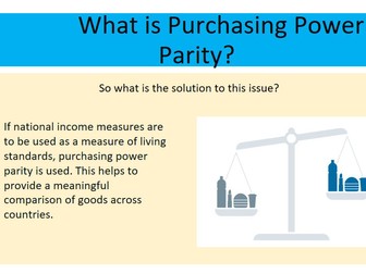 A Level Economics 2.1.1 Economic Growth Lsn 6. Purchasing Power Parity